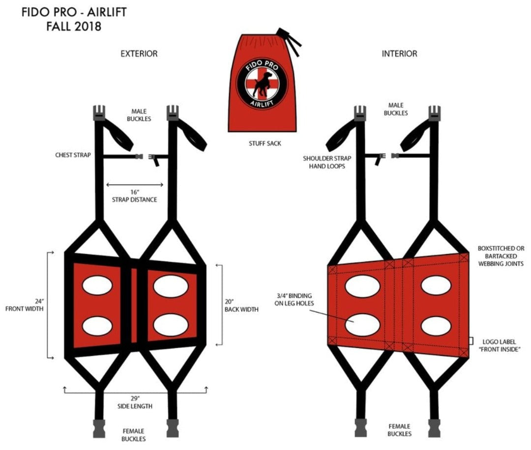 The Airlift - K9 Rescue Sling